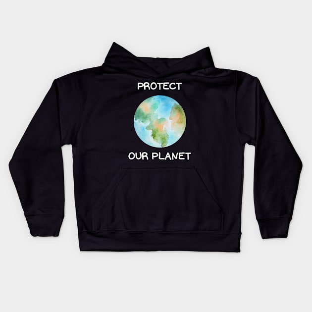 Protect Planet Earth Ocean Sea Shirt Greta Mother Earth Thunberg Cute Recycle Funny Mother Earth Water Plastic Eco Climate Change SOS Help Pollution Nature Ozone Environment Cute Funny Gift Idea Kids Hoodie by EpsilonEridani